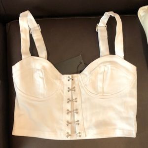 Nasty gal I’m hooked cupped bustier crop top